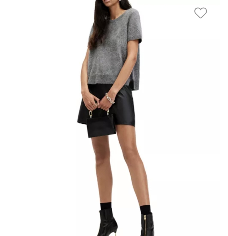AllSaints Rebel Brushed Cashmere Knitted T-Shirt - Picture 5 of 7